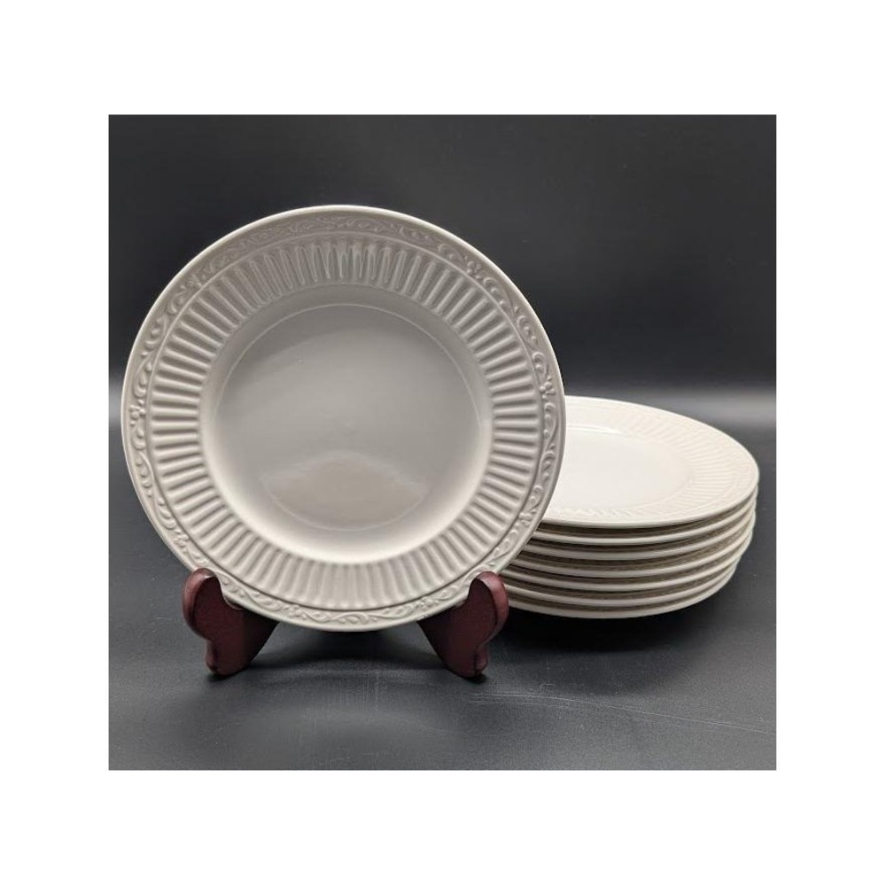 6 Set Mikasa Italian Countryside Rimmed Soup Pasta Bowl 9.5" Farmhouse White